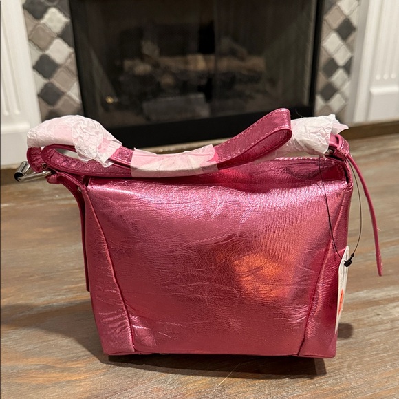 Free People Sabi Metallic Leather Crossbody Bag‎ Sangria Sunrise NWT - Picture 3 of 11